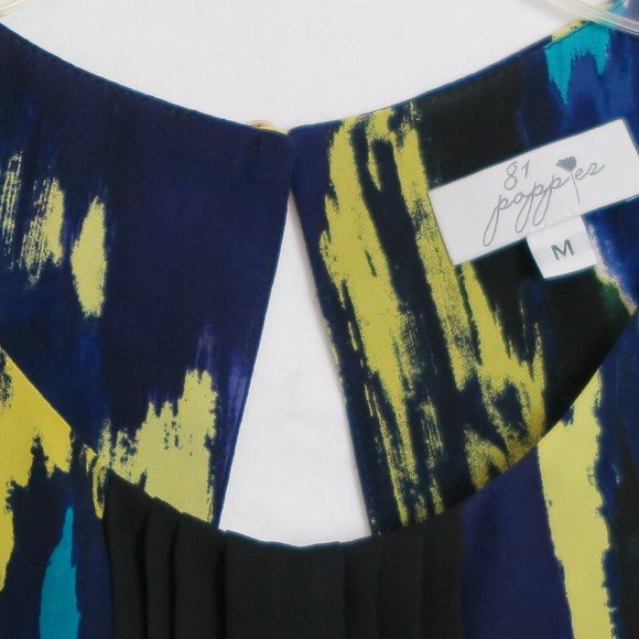 NWT 81 Poppies Alexis 100% Silk Lined Dress Size S Made in USA MSRP $297 - Picture 4 of 7